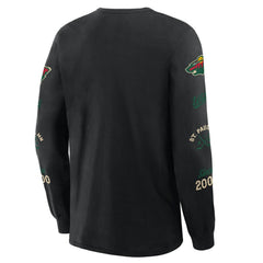 Minnesota Wild - Fanatics Boxed In Legacy Long Sleeve T-Shirt Black