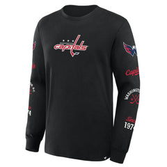 Washington Capitals Fanatics Boxed In Legacy Long Sleeve T-Shirt Black