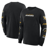 Pittsburgh Penguins Fanatics Boxed In Legacy Long Sleeve T-Shirt Black
