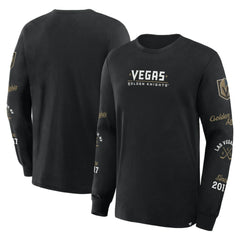 Vegas Golden Knights Fanatics Boxed In Legacy Long Sleeve T-Shirt Black