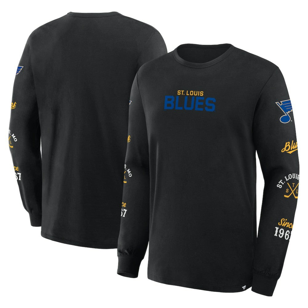 St. Louis Blues - Fanatics Boxed In Legacy Long Sleeve T-Shirt Black