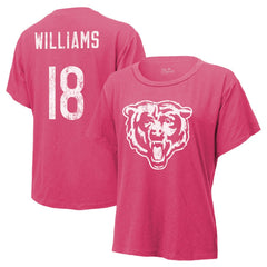 Caleb Williams Chicago Bears Majestic Threads Women's Name & Number T-Shirt Pink - NFL