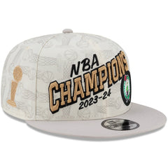 New Era - Boston Celtics 2024 NBA Finals Champions Locker Room 9FIFTY Snapback Hat - Cream