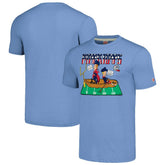New England Patriots NFL x Homage x Beavis and Butt-Head Unisex Tri-Blend T-Shirt – Light Blue - NFL