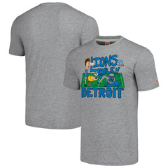 Detroit Lions NFL x Homage x Beavis and Butt-Head Unisex Tri-Blend T-Shirt – Gray - NFL