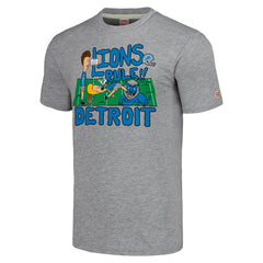 Detroit Lions NFL x Homage x Beavis and Butt-Head Unisex Tri-Blend T-Shirt – Gray - NFL