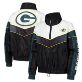 Green Bay Packers The Wild Collective Women's 1/4 Zip Track Jacket Green - NFL