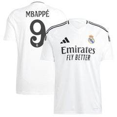 Adidas Kylian Mbappé Real Madrid 2024/25 Home Replica Player Jerseys - White