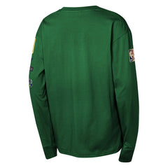 Mitchell & Ness - Milwaukee Bucks Youth Hardwood Classics All Over Long Sleeve T-Shirt - Hunter Green