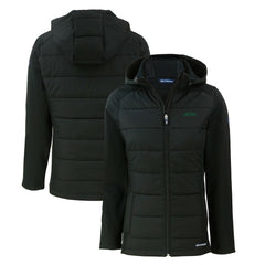 New York Jets Cutter & Buck Women's Primary Logo Evoke Hybrid Eco Softshell Recycled Full-Zip Hoodie Jacket Black - NFL