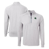 New York Jets Cutter & Buck Helmet Adapt Eco Knit Quarter-Zip Top Heather Gray - NFL