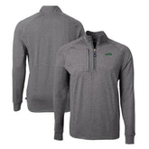 New York Jets Cutter & Buck Primary Logo Adapt Eco Knit Quarter-Zip Top Heather Black - NFL