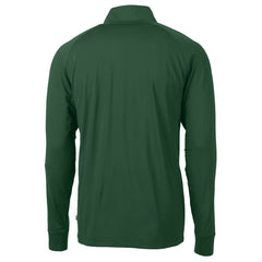 New York Jets Cutter & Buck Helmet Adapt Eco Knit Stretch Recycled Quarter-Zip Top Hunter Green - NFL