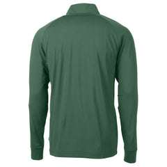 New York Jets Cutter & Buck Primary Logo Adapt Eco Knit Stretch Recycled Quarter-Zip Top Hunter Green - NFL