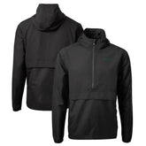New York Jets Cutter & Buck Primary Logo Charter Eco Recycled Half-Zip Anorak Jacket Black - NFL