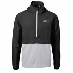 New York Jets Cutter & Buck Monochromatic Logo Charter Eco Recycled Half-Zip Anorak Jacket Black/Gray - NFL