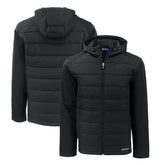 New York Jets Cutter & Buck Primary Logo Evoke Hybrid Eco Softshell Recycled Full-Zip Hooded Jacket Black - NFL