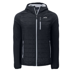 New York Jets Cutter & Buck Monochromatic Logo Rainier PrimaLoft Eco Full-Zip Hybrid Jacket Black - NFL