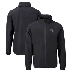 New York Jets Cutter & Buck Big & Tall Helmet Charter Eco Knit Recycled Full-Zip Jacket Black - NFL