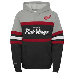 Detroit Red Wings - Mitchell & Ness Youth Head Coach Pullover Hoodie Black