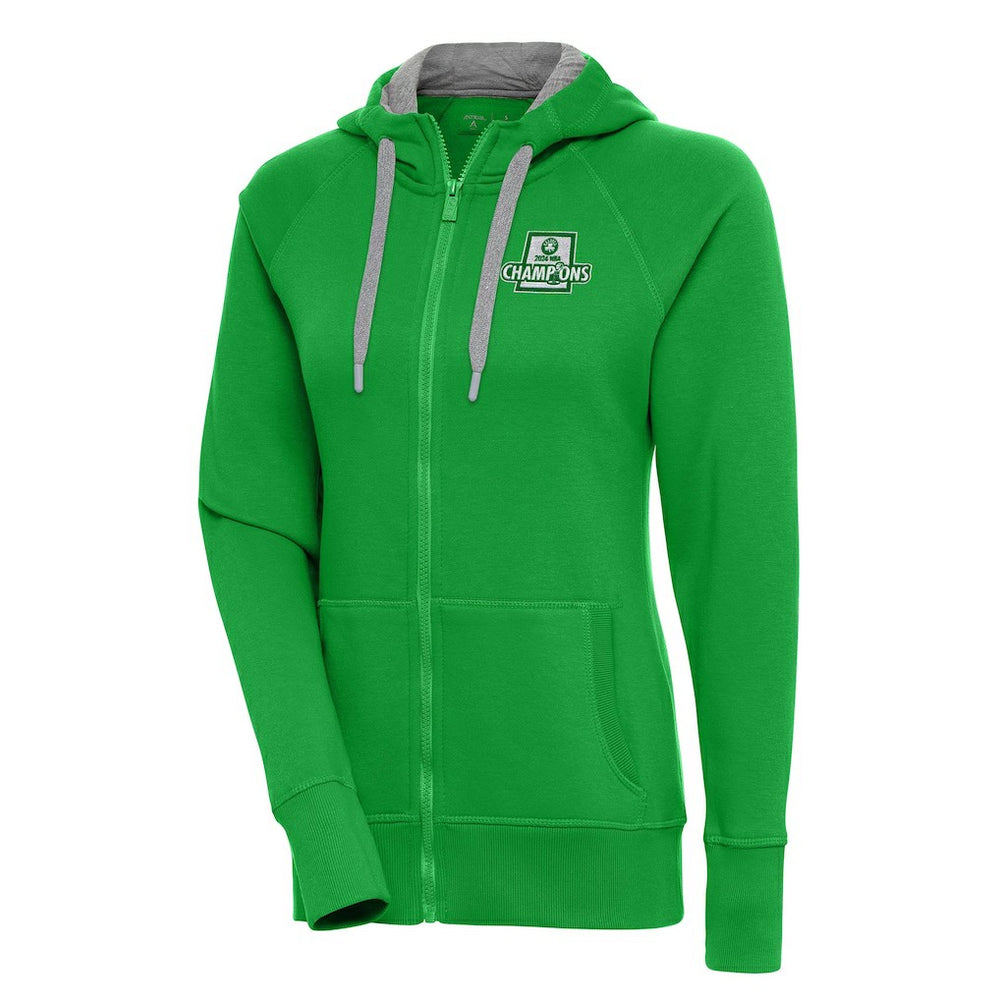 NBA - Boston Celtics Antigua Women's 2024 NBA Finals Champions Victory Raglan Full-Zip Jacket - Kelly Green