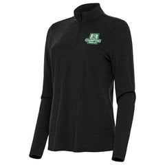 NBA - Boston Celtics Antigua Women's 2024 NBA Finals Champions Bright Quarter-Zip Pullover Top - Heather Black