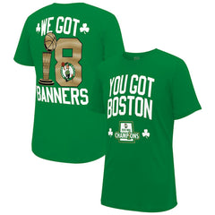 NBA - Boston Celtics Stadium Essentials 2024 NBA Finals Champions 18 Banners T-Shirt - Kelly Green