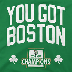NBA - Boston Celtics Stadium Essentials 2024 NBA Finals Champions 18 Banners T-Shirt - Kelly Green
