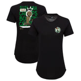 NBA - Boston Celtics Sportiqe Women's 2024 NBA Finals Champions King of the Court Phoebe Tri-Blend T-Shirt - Black