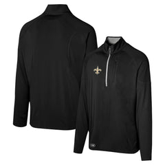 New Orleans Saints Grind Iron Quarter-Zip Top Black - NFL