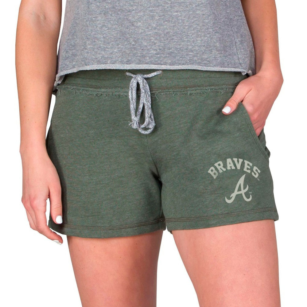 Atlanta Braves Concepts Sport Women's Mainstream French Terry Tri-Blend Shorts On Sale
