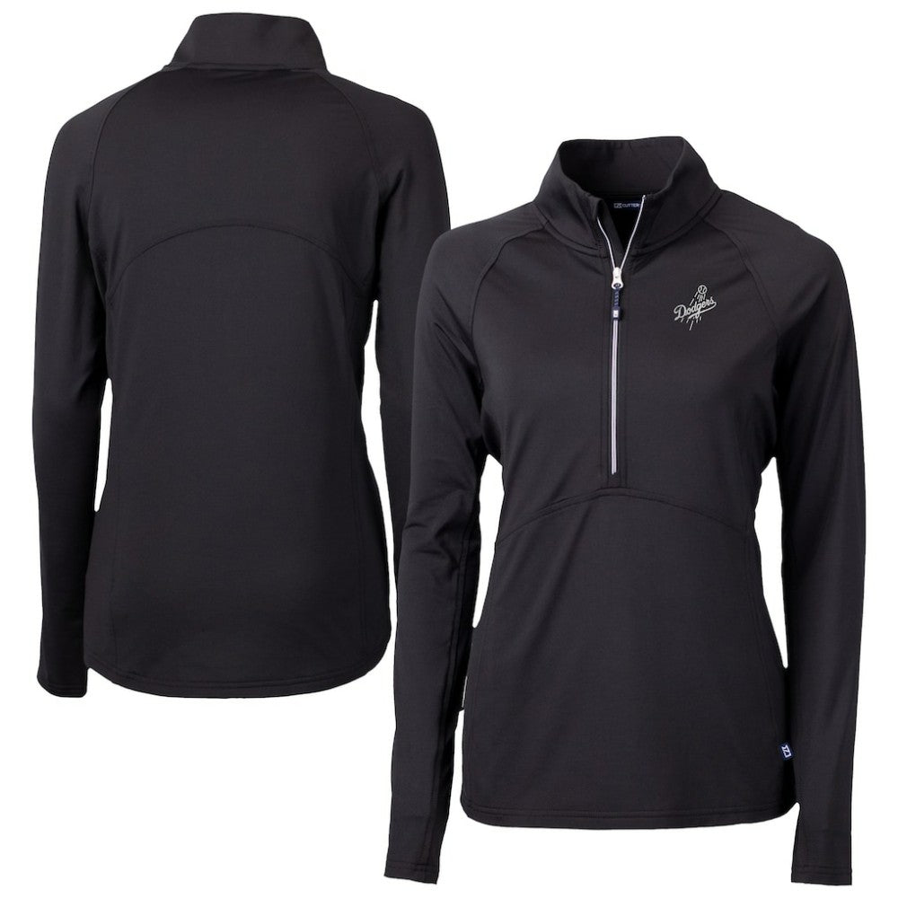 Los Angeles Dodgers Cutter & Buck Women's Adapt Eco Knit Stretch Recycled Half-Zip DryTec Top Clearance