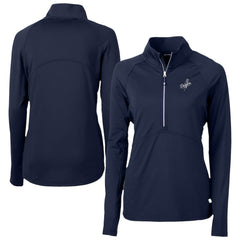 Los Angeles Dodgers Cutter & Buck Women's Adapt Eco Knit Stretch Recycled Half-Zip DryTec Top for sale