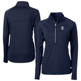 Minnesota Twins Cutter & Buck Women's Adapt Eco Knit Stretch Recycled Half-Zip DryTec Top Lifestyle