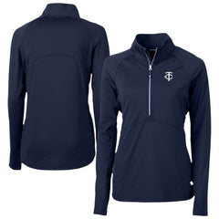 Minnesota Twins Cutter & Buck Women's Adapt Eco Knit Stretch Recycled Half-Zip DryTec Top Lifestyle