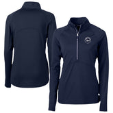 New York Mets Cutter & Buck Women's Adapt Eco Knit Stretch Recycled Half-Zip DryTec Top On Sale
