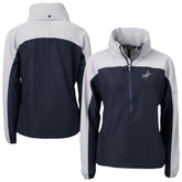 Los Angeles Dodgers Cutter & Buck Women's Charter Eco Recycled Half-Zip Anorak Jacket Clearance
