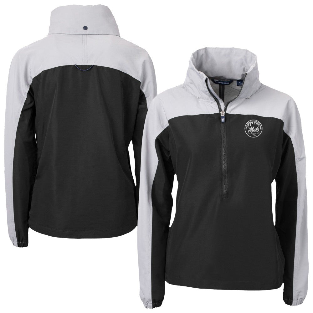 New York Mets Cutter & Buck Women's Charter Eco Recycled Half-Zip Anorak Jacket discount