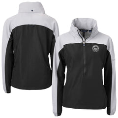 New York Mets Cutter & Buck Women's Charter Eco Recycled Half-Zip Anorak Jacket discount