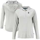 Detroit Tigers Cutter & Buck Women's Coastline Epic Comfort Eco Recycled Raglan Long Sleeve Hoodie T-Shirt Near Me