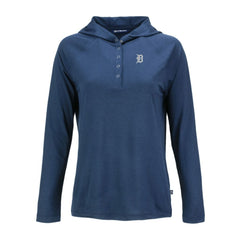 Detroit Tigers Cutter & Buck Women's Coastline Epic Comfort Eco Recycled Raglan Long Sleeve Hoodie T-Shirt discount