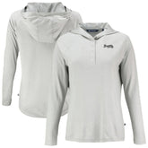 Atlanta Braves Cutter & Buck Women's Coastline Epic Comfort Eco Recycled Raglan Long Sleeve Hoodie T-Shirt Sale