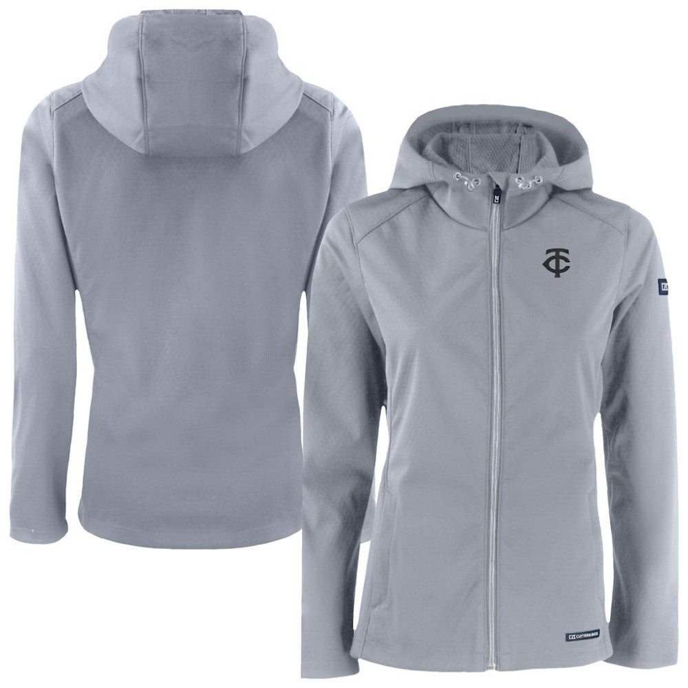 Minnesota Twins Cutter & Buck Women's Evoke Eco Softshell Recycled Full-Zip Hoodie Jacket Near Me