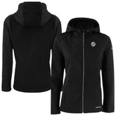 New York Yankees Cutter & Buck Women's Evoke Eco Softshell Recycled Full-Zip Hoodie Jacket discount