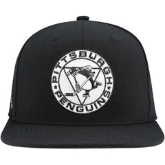 Pittsburgh Penguins Mitchell & Ness Team Snapback Hat Black
