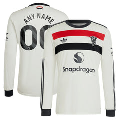 Adidas Manchester United Originals 2024/25 Third Custom Replica Long Sleeve Jerseys - Cream