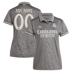 Adidas Real Madrid Originals Women's 2024/25 Third Replica Custom Jerseys - Charcoal