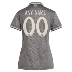 Adidas Real Madrid Originals Women's 2024/25 Third Replica Custom Jerseys - Charcoal