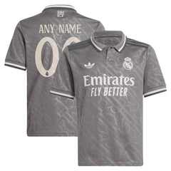 Adidas Real Madrid Originals Youth 2024/25 Third Replica Custom Jerseys - Charcoal