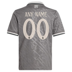 Adidas Real Madrid Originals Youth 2024/25 Third Replica Custom Jerseys - Charcoal